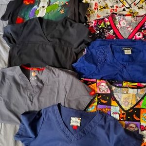 8 scrub tops bundle
